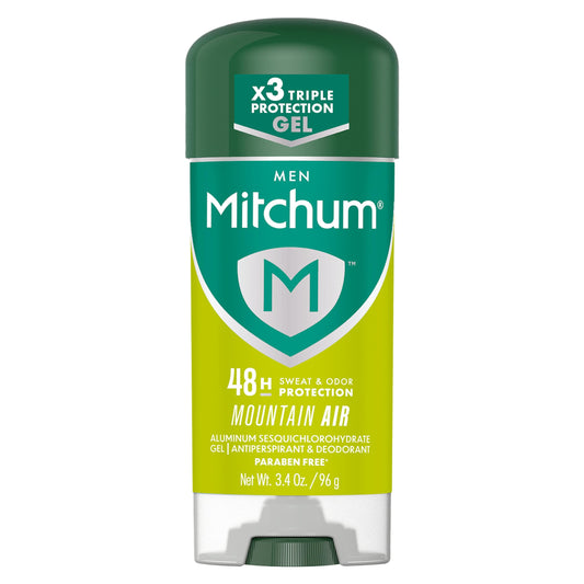 Mitchum Men’s Antiperspirant Deodorant Gel Stick, Mountain Air Scent, 48HR Sweat & Odor Protection, Triple Odor Defense, Alcohol-Free, Dermatologist Beauty and Personal Care Mitchum