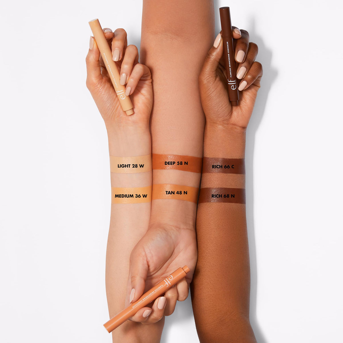 e.l.f. Flawless Brightening Concealer, Illuminating & Highlighting Face Makeup, Conceals Dark Under Eye Circles, Rich 66 C, 0.07 Fl Oz Beauty & Personal Care e.l.f.