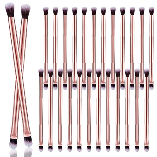 24 Pcs Eyeshadow Smudge Brush 2 in 1 Eyeshadow Double Ended Concealer Brush Under Eye Small Soft Firm Pointed Foundation Makeup Applicator Beauty & Personal Care Perthlin