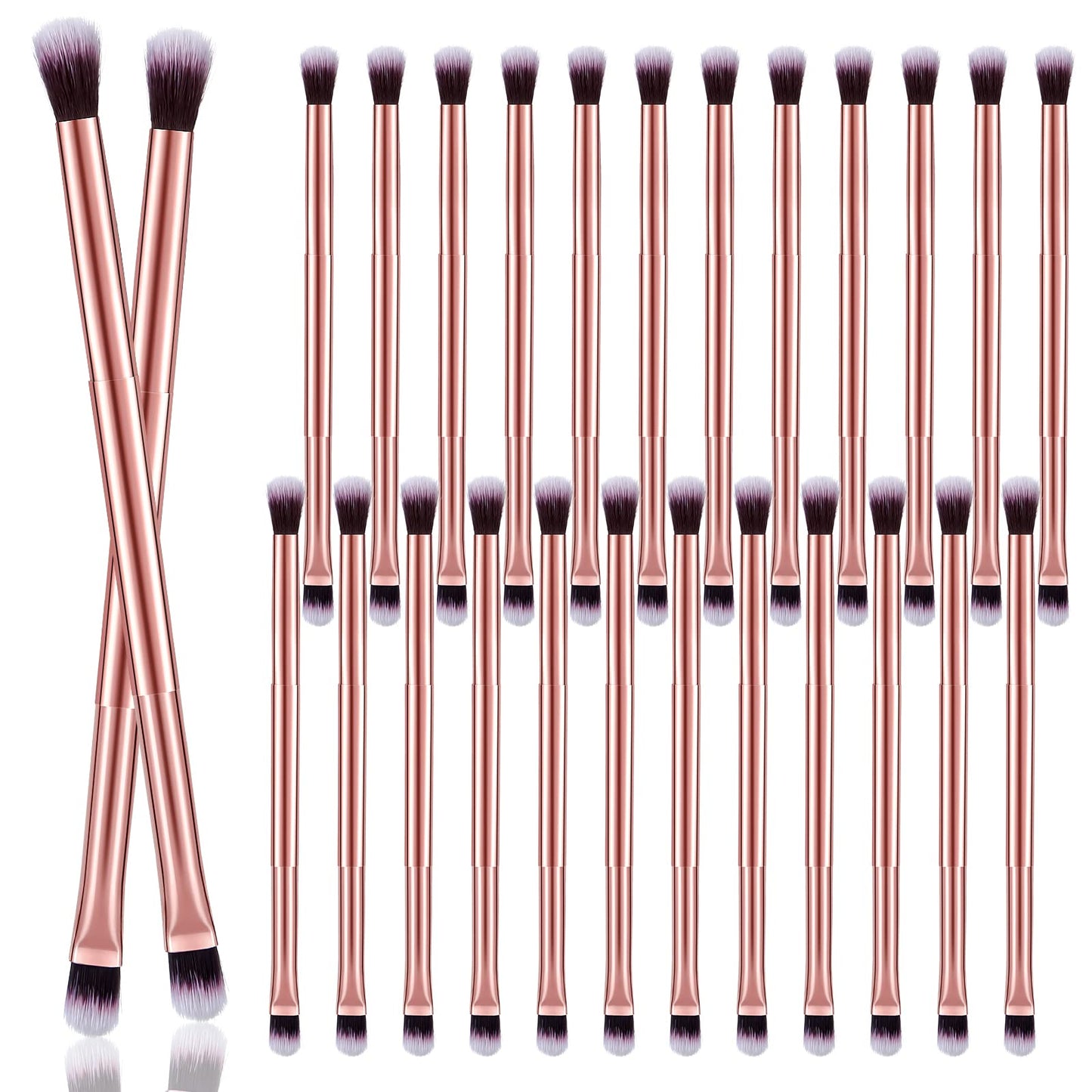 24 Pcs Eyeshadow Smudge Brush 2 in 1 Eyeshadow Double Ended Concealer Brush Under Eye Small Soft Firm Pointed Foundation Makeup Applicator Beauty & Personal Care Perthlin