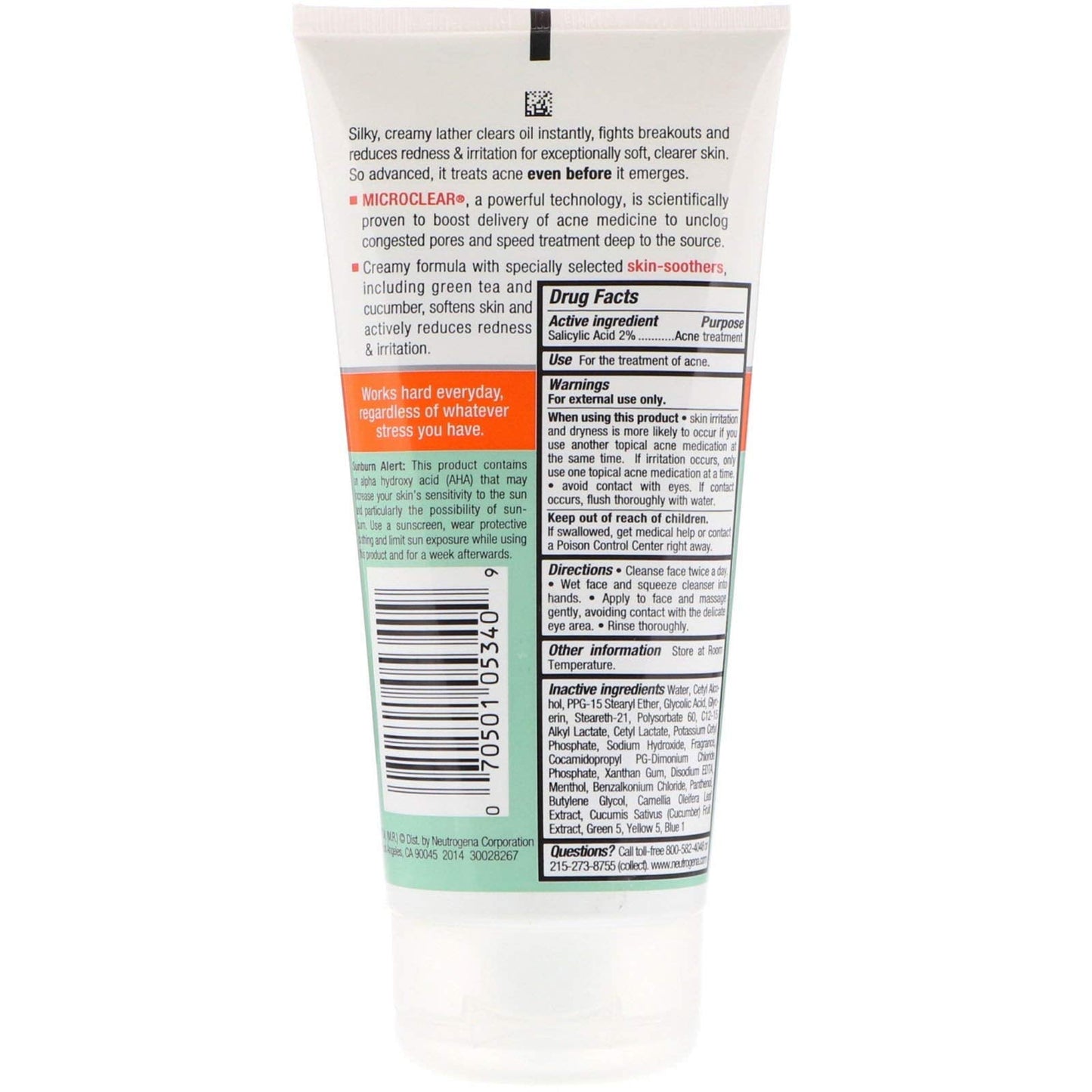Neut Acne Pwr Crm Wsh Size 6z Neutrogena Acne Stress Control Power Cream Wash Beauty & Personal Care Neutrogena