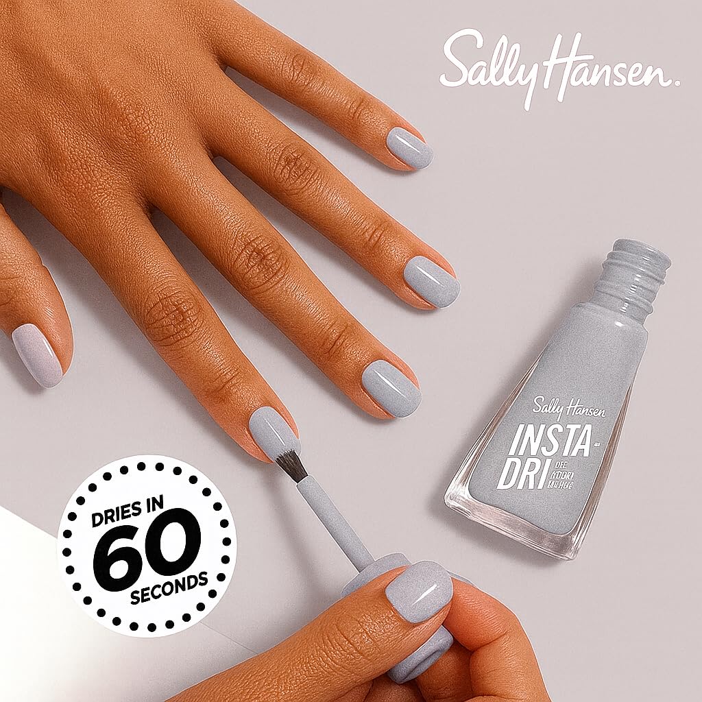 Sally Hansen Insta-Dri, Grease Lightening, Quick Dry, Long Lasting, Opaque, Shiny Black Nail Polish Beauty & Personal Care Sally Hansen