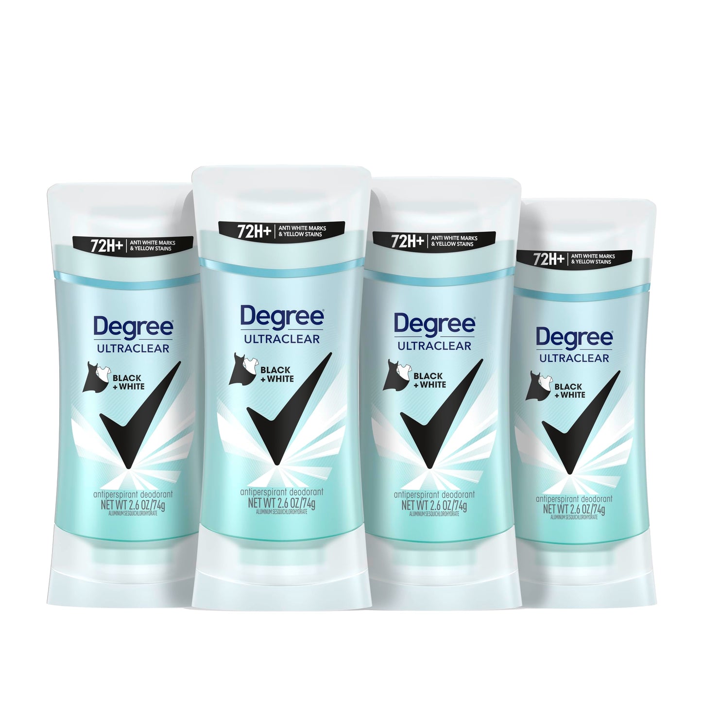 Degree Women's Black+White 4 Count Antiperspirant Balm 2.6 oz - Protects from Deodorant Stains, Fresh Scent, 48H Non-Stop Protection Beauty and Personal Care Degree