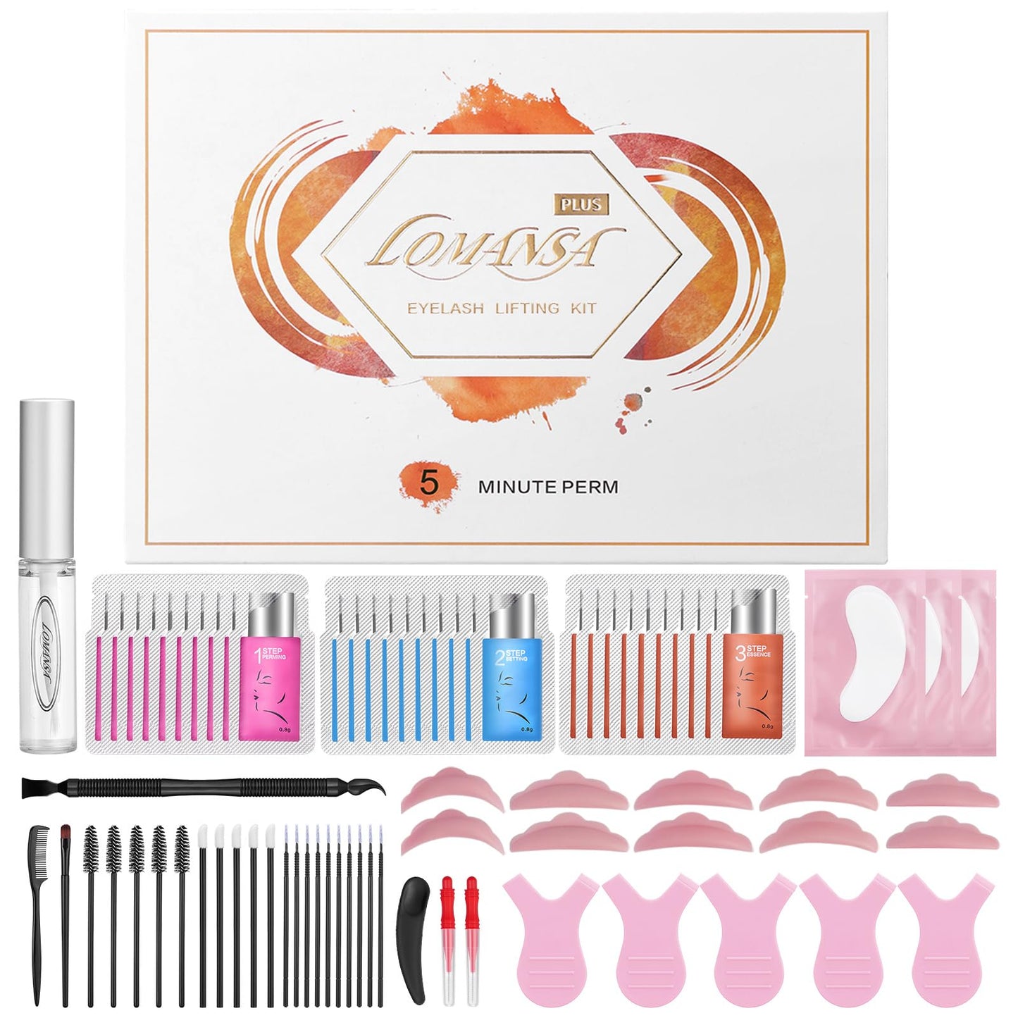 Lomansa Lash Lift Kit - Easy to Use Salon-Quality Eyelash Perm Kit with Full Tools Beauty & Personal Care Lomansa