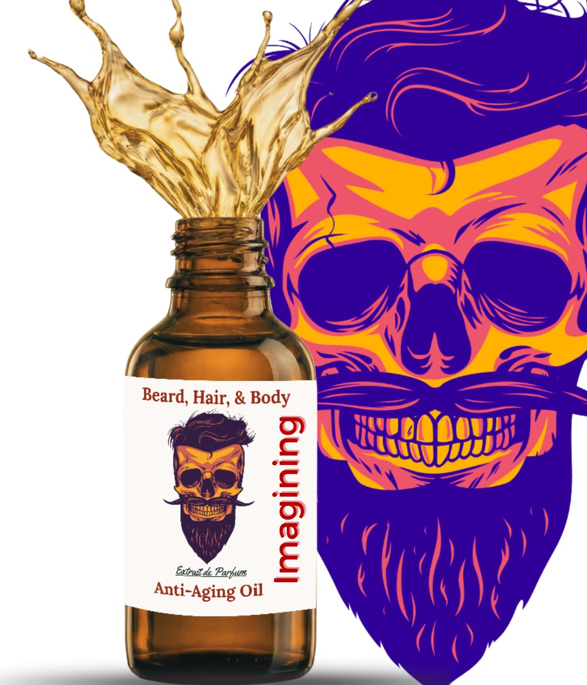 Imagining Scented Beard Oil for Men - Beard Growth Serum & Conditioner - Softener & Moisturizer for Dry Oily Skin - 11 Natural Anti-Aging Oils Beauty and Personal Care Frank SCENTS