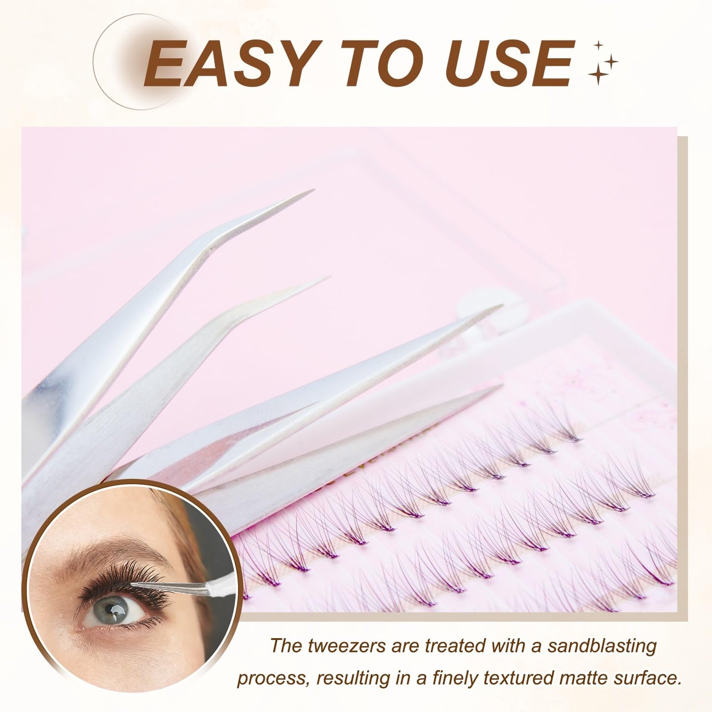 HARFINGTON 9Pcs Curved Pointed Craft Tweezers with Protective Cover, Anti-Static Stainless Steel Precision Tweezers Casual Beauty Tools for Eyelash Beauty and Personal Care HARFINGTON