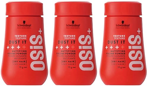 OSiS+ Dust It, 0.35 oz (3 Pack) - Mattifying and Texturizing Volume Powder - Long-Lasting Hold, Strong Control and Separation for Different Hair Beauty & Personal Care OSiS+