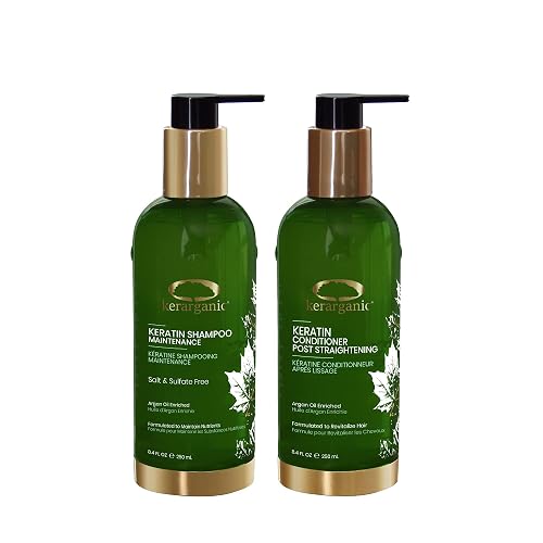Kerarganic Keratin Shampoo Maintenance +Conditioner Post-Straightening Premium Set 250ml/8.4floz Beauty & Personal Care KERARGANIC