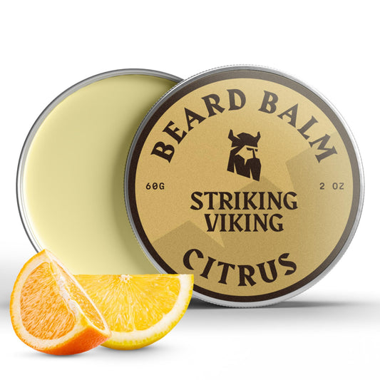 Striking Viking Beard Balm for Men - Leave in Beard Conditioner - Styling Balm Made with Naturally Derived Beard Butter, Argan & Jojoba Oils (2 Ounce Beauty & Personal Care Striking Viking