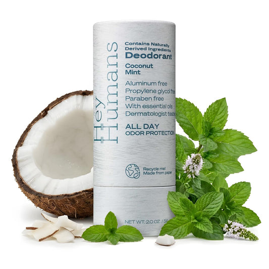 Hey Humans Deodorant, Aluminum Free Deodorant for Women and Men, Contains Naturally Derived Ingredients, All Day Odor Control, Refreshing Essential Beauty and Personal Care HEY HUMANS