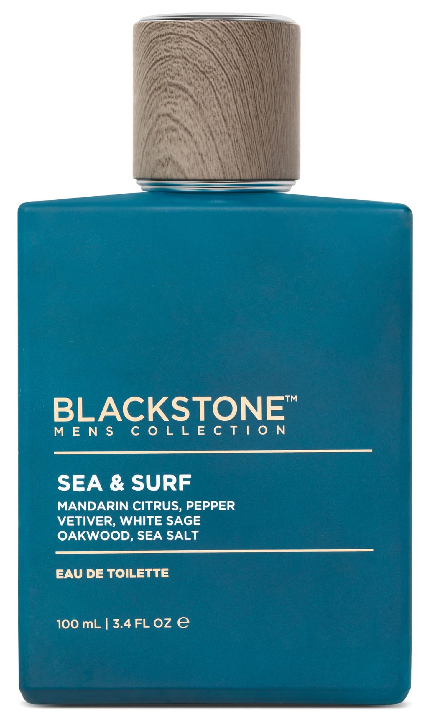 Blackstone Mens Collection Eau de Toilette - Sea & Surf | Men’s Fragrance, Fresh & Long-Lasting Cologne with Mandarin, Sea Salt, Oakwood & Sage | Beauty & Personal Care Blackstone