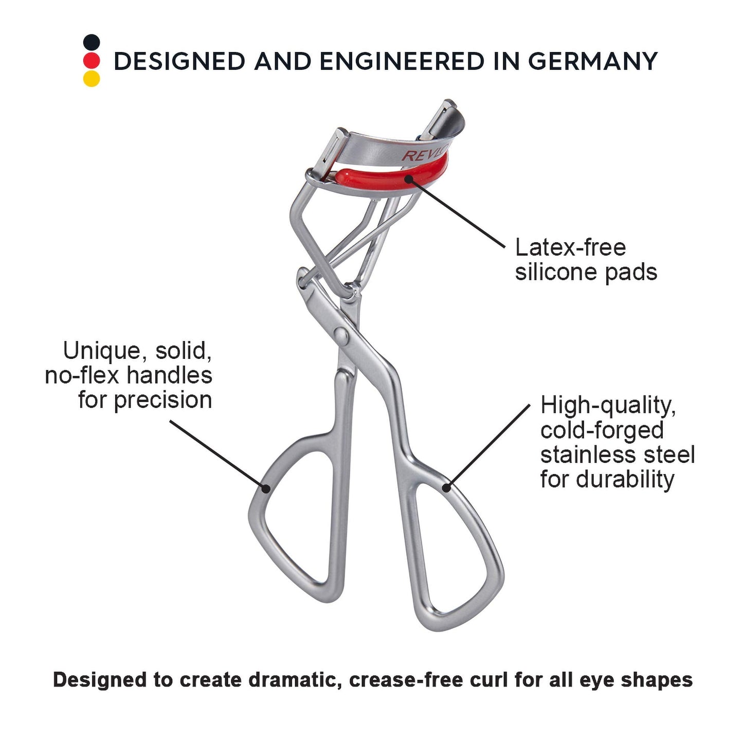 Revlon Salon Pro Eyelash Curler, Made with Corrosion Resistant Stainless Steel, For a Dramatic Curl, with Latex Free Silicone Pads Beauty & Personal Care REVLON