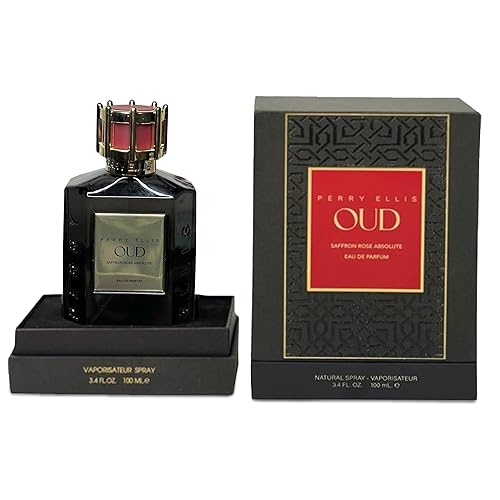 Perry Ellis OUD Saffron Rose Eau De Parfum Spray - Perfume for Women and Men, Rose & Oud Fragrance, Designer Scent, Long Lasting - 3.4 fl oz Beauty & Personal Care Perry Ellis