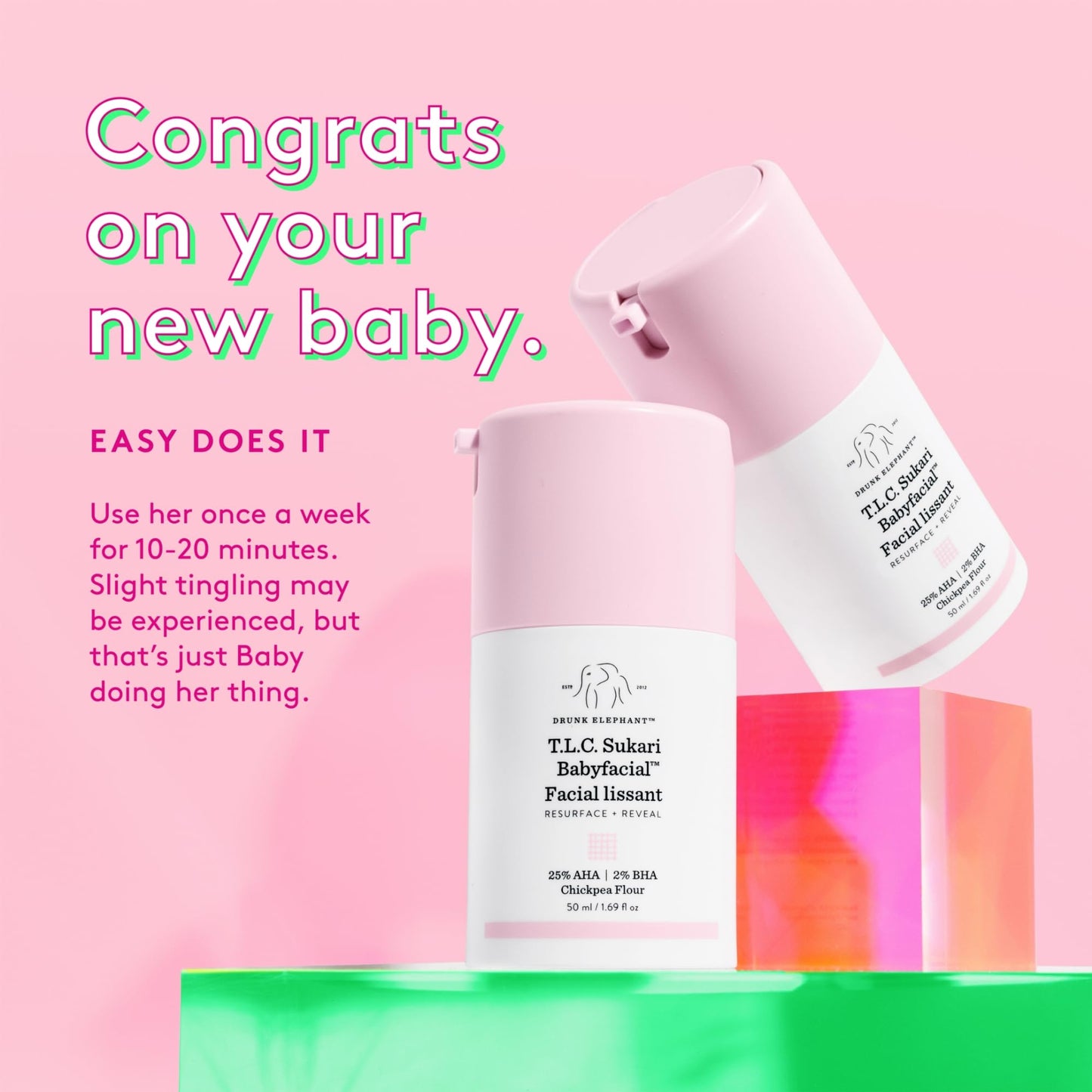 Drunk Elephant T.L.C. Sukari Babyfacial - 50 ml/1.69 fl oz - Exfoliating Face Mask - Clean Clinical Skincare - Cruelty-Free - Dermatologist-Tested Beauty & Personal Care Drunk Elephant