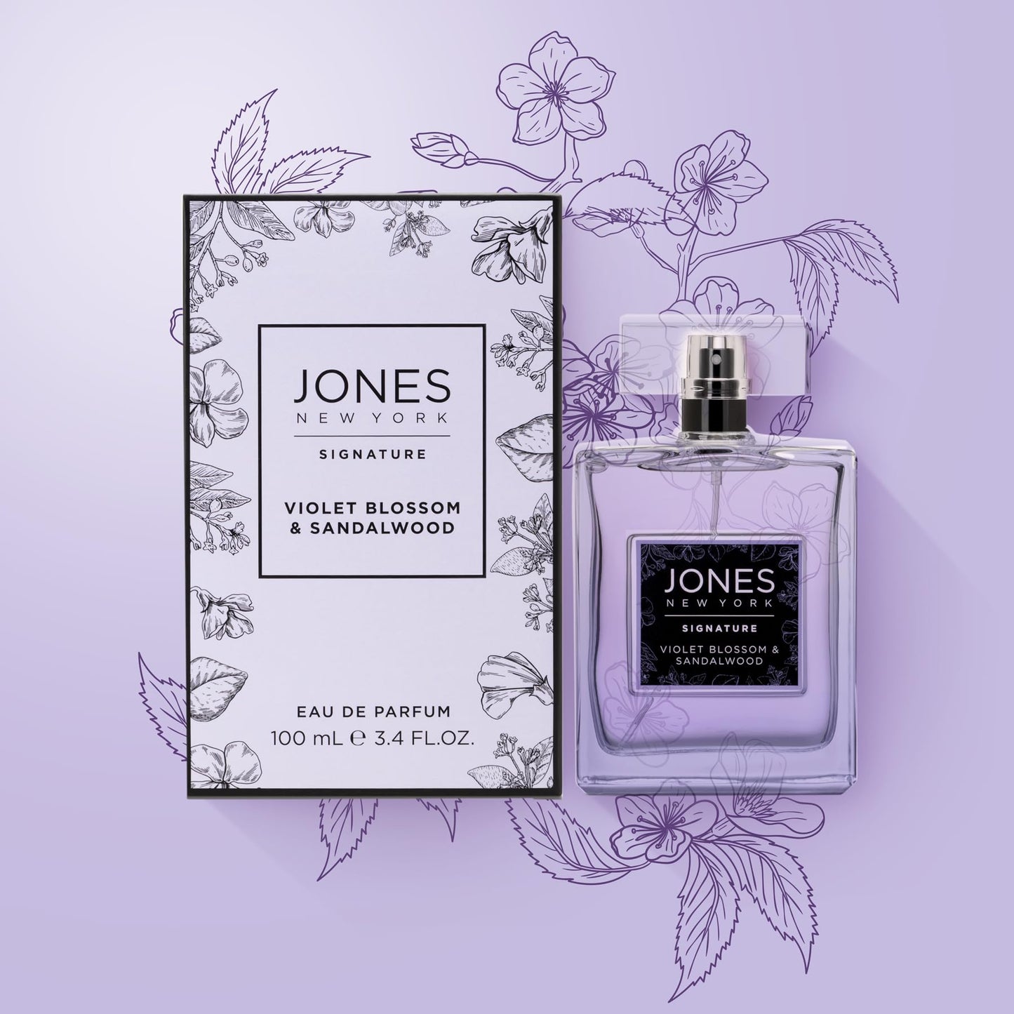 Jones New York Violet Blossom & Sandalwood Eau de Parfum 3.4 fl oz / 100mL Beauty & Personal Care Jones New York