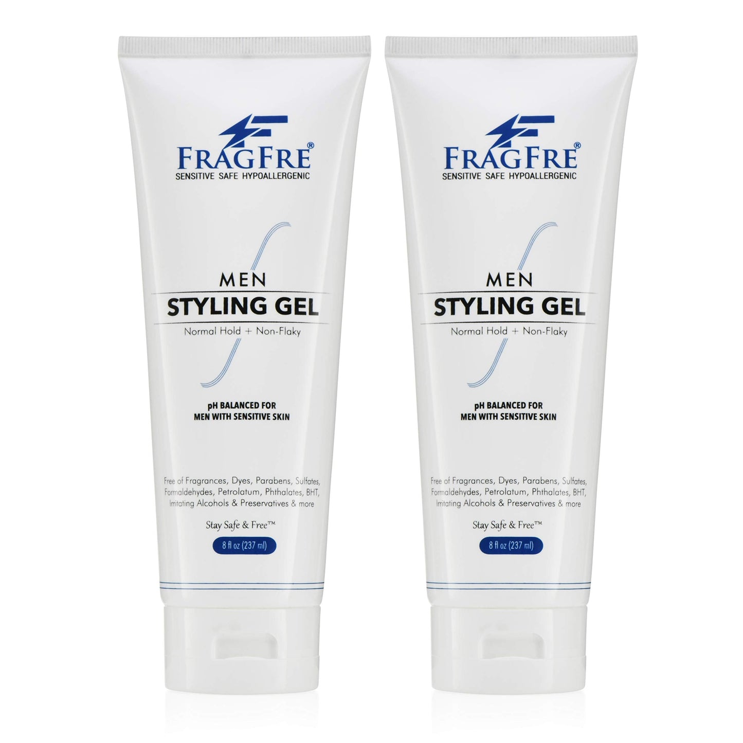 FRAGFRE Men Hair Styling Gel Fragrance Free 8 oz (2-Pack Gift Set) - pH Balanced for Men with Sensitive Skin - Not Too Firm or Light - Just Normal Beauty & Personal Care FRAGFRE