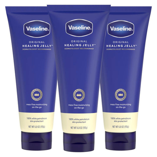 Vaseline Original Healing Jelly 3 Pack White Petrolatum Skin Protectant for Mess-Free Moisturizing On-the-Go, with 3x Purified Purity Guaranteed Beauty and Personal Care Vaseline Default Title