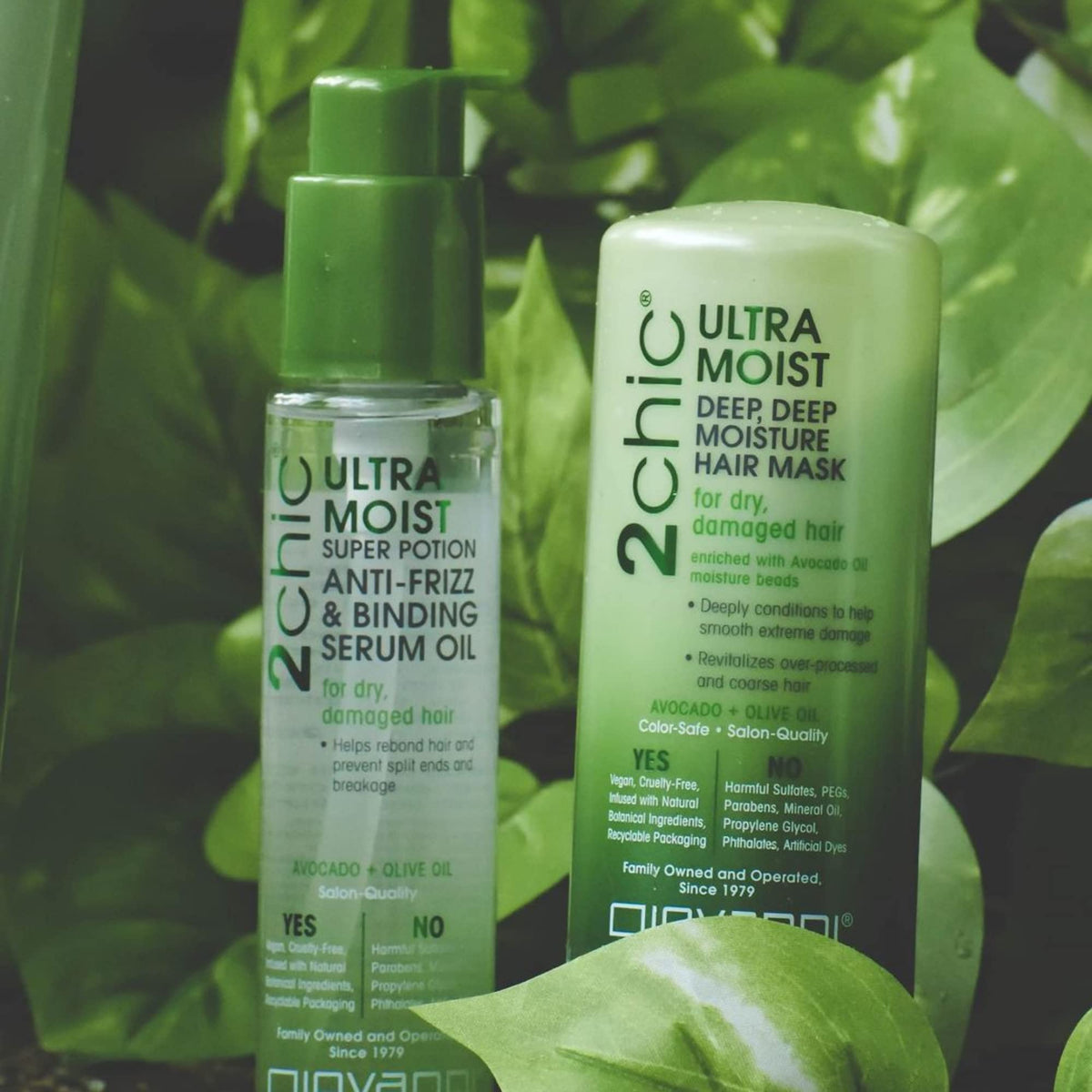GIOVANNI 2chic Ultra-Moist Dual Action Protective Leave-In Spray - Protects from Heat Styling Breakage, Avocado & Olive Oil, Aloe Vera, Shea Butter Beauty & Personal Care GIOVANNI