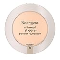 Neutrogena Mineral Sheers Compact Powder Foundation, Lightweight & Oil-Free Mineral Foundation, Fragrance-Free, Classic Ivory 10,.34 oz (Pack of 2) Beauty & Personal Care Neutrogena