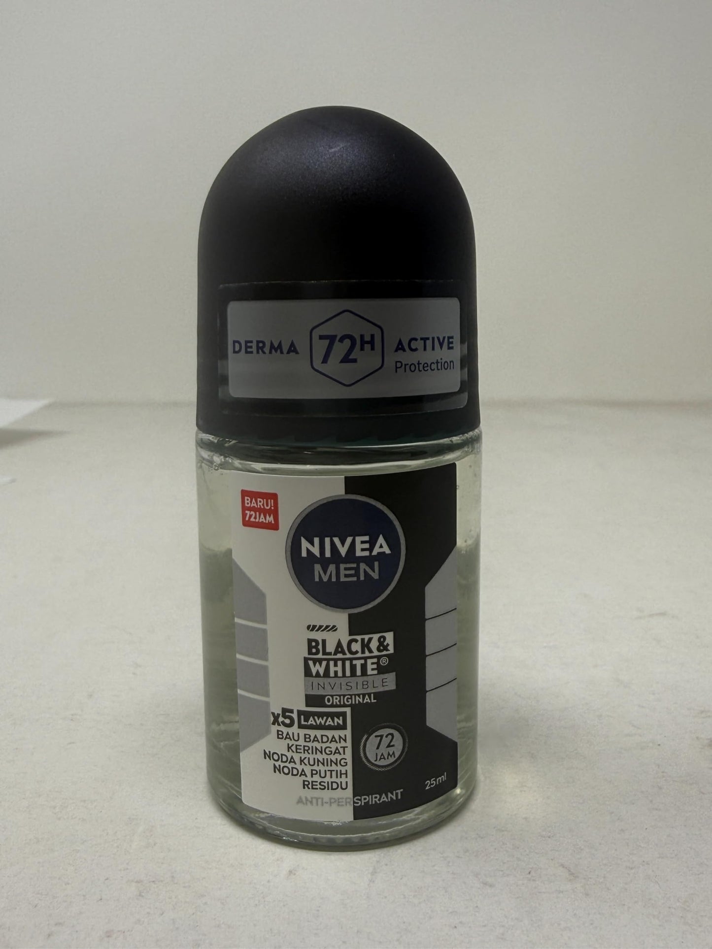 NIVEA Men Roll-On Deodorant Invisible Black & White Original, 72H Anti-Perspirant Protection, Fights Sweat & Body Odor, No White or Yellow Marks on Beauty and Personal Care NIVEA