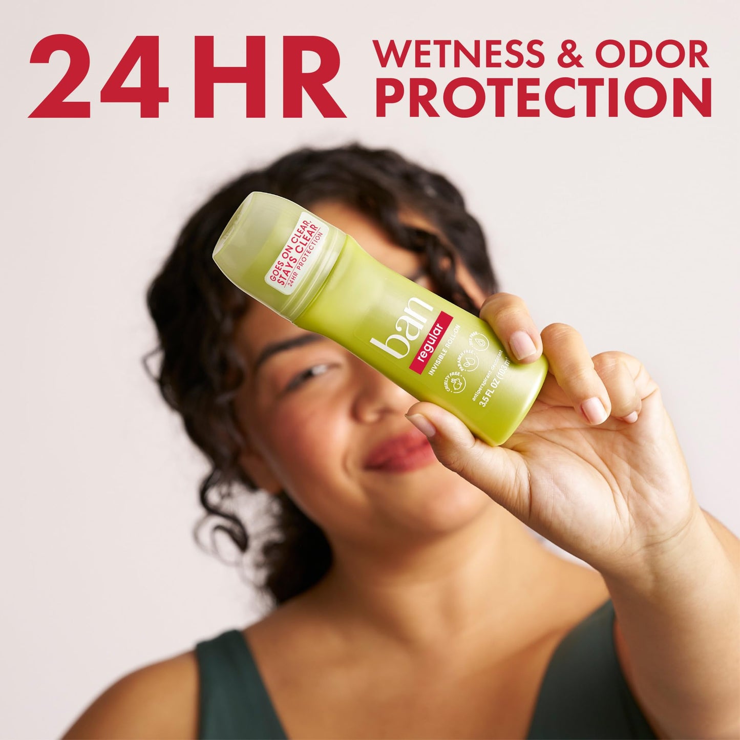 Ban Invisible Roll-on Antiperspirant Deodorant for Women and Men, 24-hour Underarm Odor & Sweat Protection, Regular Scent, 3.5 Oz, Pack of 4 Beauty and Personal Care Ban