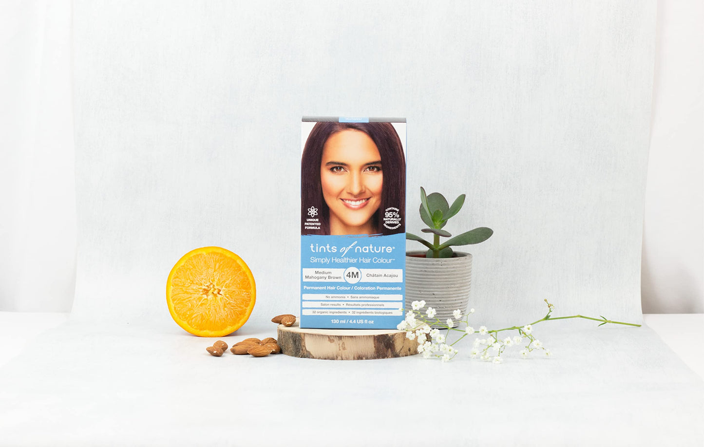 Tints of Nature 4M Medium Mahogany Brown Permanent Hair Dye, Nourishes Hair and Covers Greys, Ammonia-Free, 4.4 fl oz Beauty & Personal Care Tints of Nature