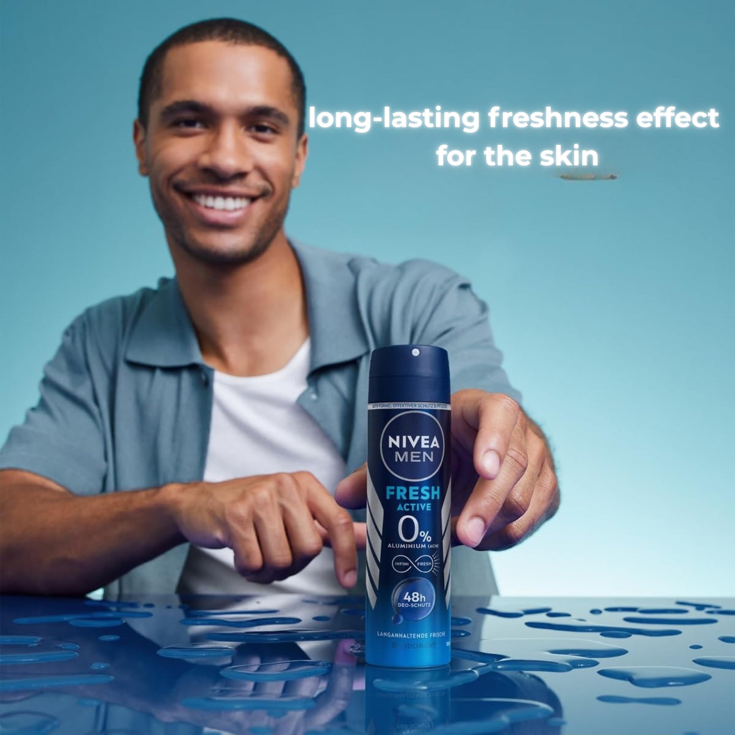 NIVEA Men Fresh Active Deodorant Spray 6 x 150 ml Pack of 6 Beauty and Personal Care NIVEA