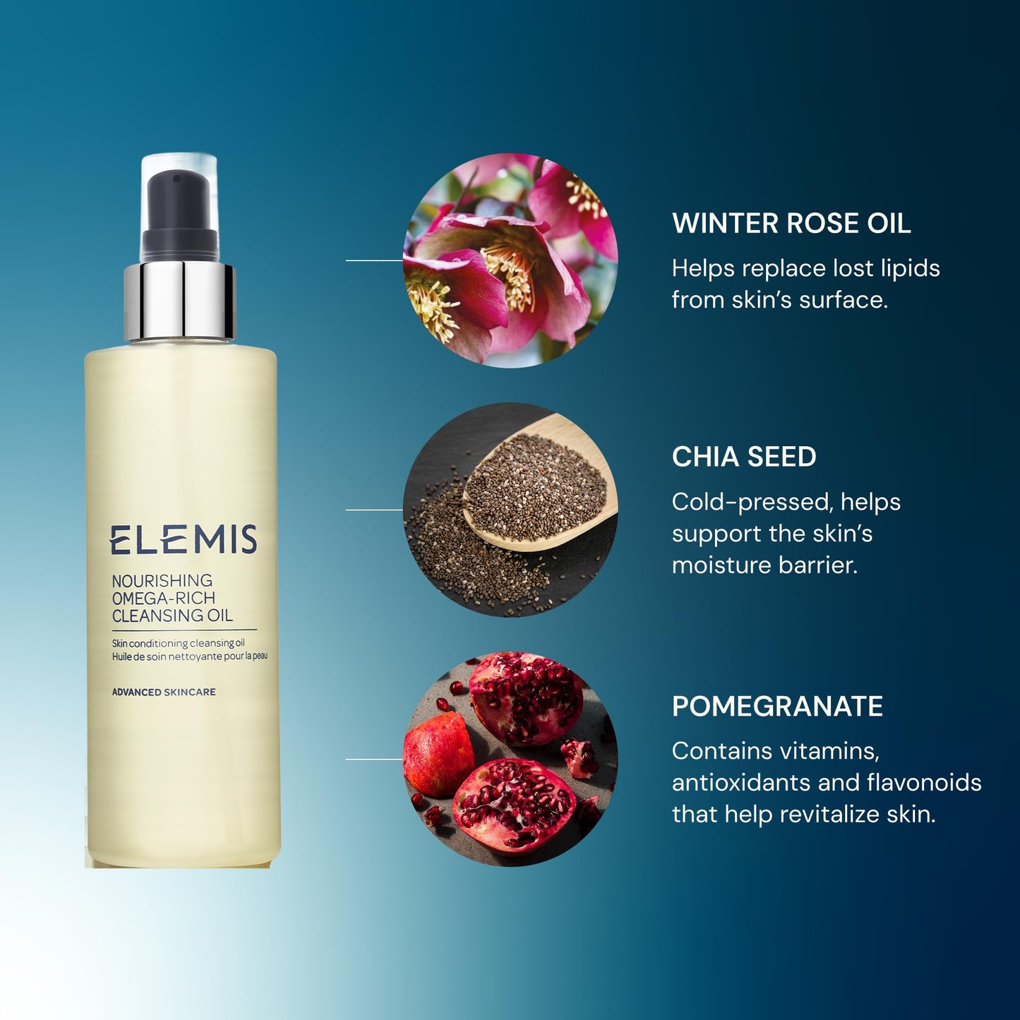 ELEMIS Nourishing Omega-Rich Cleansing Oil; Skin Conditioning Cleansing Oil, 6.5 Fl Oz Beauty & Personal Care ELEMIS