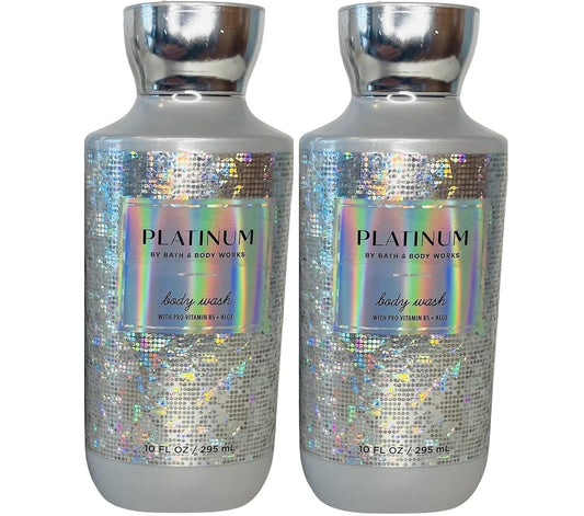 Bath & Body Works Platinum Body Gel 2-Pack 10 Ounces Each Fresh Clean Scent Beauty & Personal Care Bath & Body Works