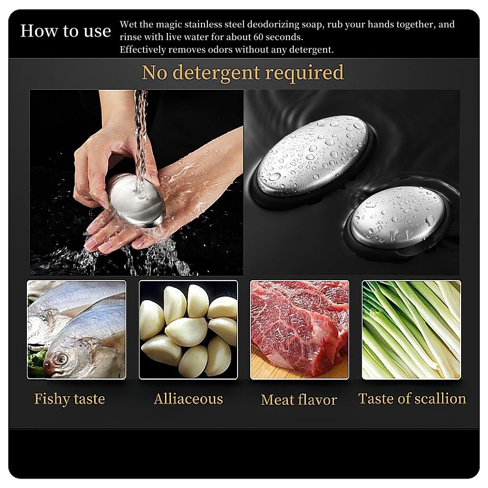 LUCKYLIGHT 4 packs stainless Steel soap Deodorizing Soap Deodorizing Metal Soap Metal Deodorizing agent eliminates onion, garlic, and fish smells from Beauty & Personal Care LUCKYLIGHT
