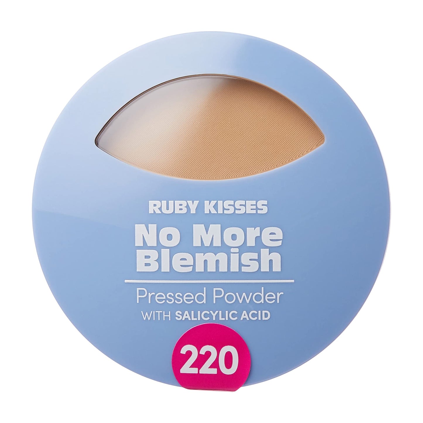Ruby Kisses No More Blemish Face Powder with Salicylic Acid Korean Makeup Matte Finish Full Coverage Pressed Powder (Natural Beige) Beauty & Personal Care Ruby Kisses