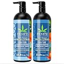 HEMPZ Hair Shampoo & Conditioner Set - Grapefruit & Peach Scent for Dry, Damaged and Color Treated Hair, Hydrating, Softening, Moisturizing Beauty & Personal Care Hempz