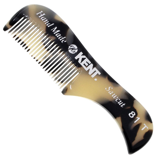 Kent A 81T TW X-Small Gentleman's Beard and Mustache Pocket Comb, Fine Toothed Pocket Size for Facial Hair Grooming and Styling. Saw-cut of Cellulose Beauty and Personal Care KENT