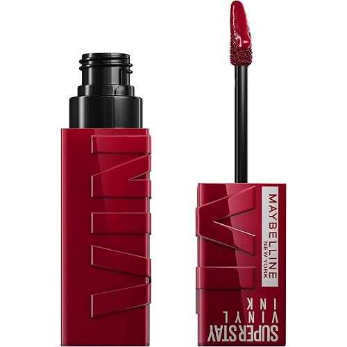 Maybelline Super Stay Vinyl Ink Longwear No-Budge Liquid Lipcolor Makeup, Highly Pigmented Color and Instant Shine, Royal, Deep Wine Red Lipstick, Beauty & Personal Care MAYBELLINE