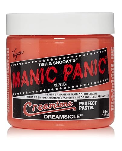 MANIC PANIC Creamtone Dreamsicle Semi Permanent Hair Color for Women & Men - Perfect Pastel Creamy Orange Hair Dye - Lasts 2-4 Weeks - Vegan Beauty & Personal Care MANIC PANIC