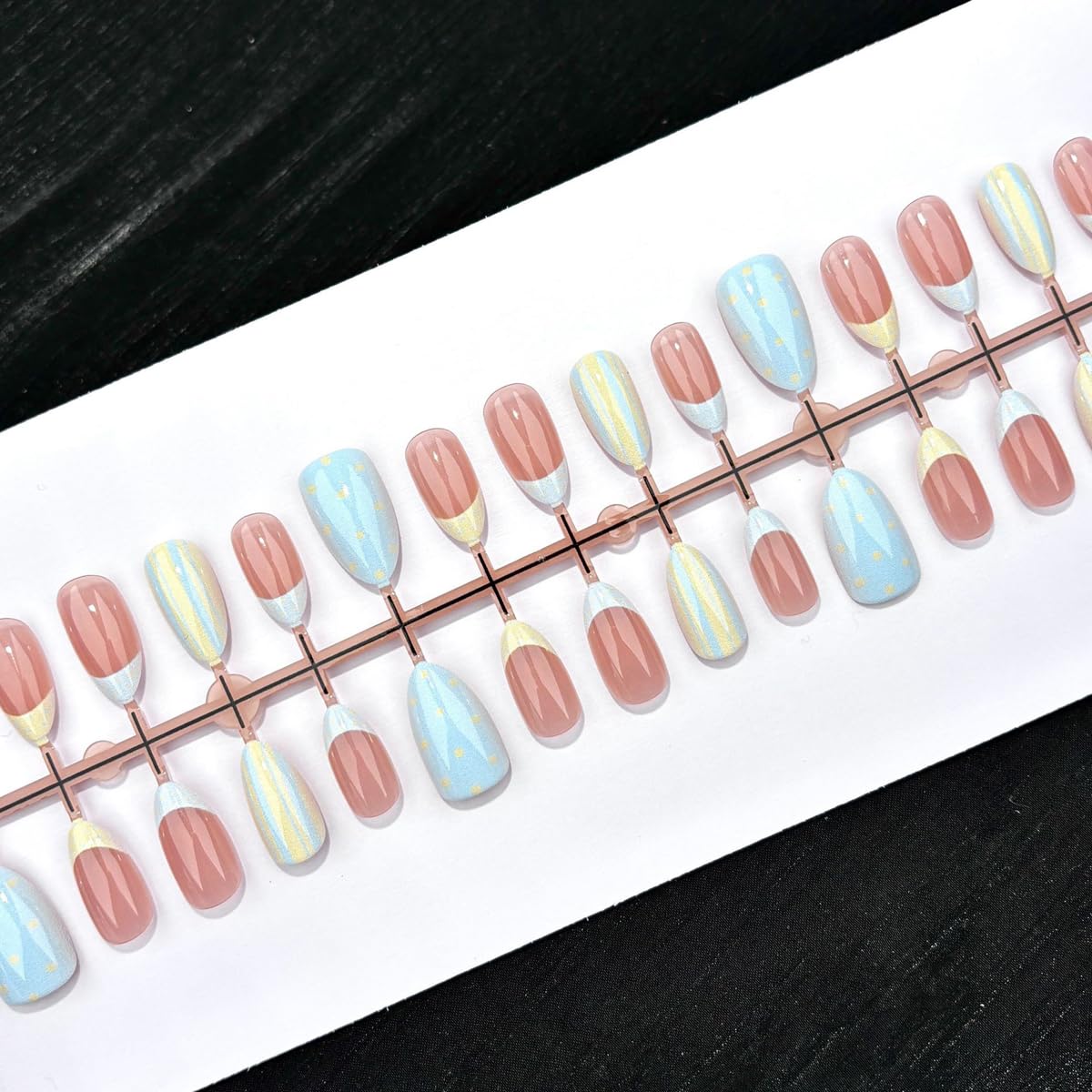 Flower Press on Nails Short Almond Fake Nails Fall Nails Press ons with Floral Design,Brown Reusable Artificial Nails Glossy Full Cover Glue on Nails Beauty and Personal Care HPYFOI