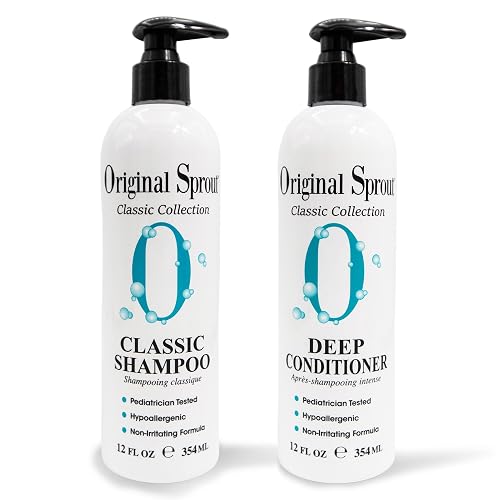 Original Sprout Classic Shampoo and Conditioner Set, Vegan Conditioner and Sulfate Free Shampoo for All Hair Types, 12 fl. oz Bottle, (Pack of 2) Beauty & Personal Care Original Sprout
