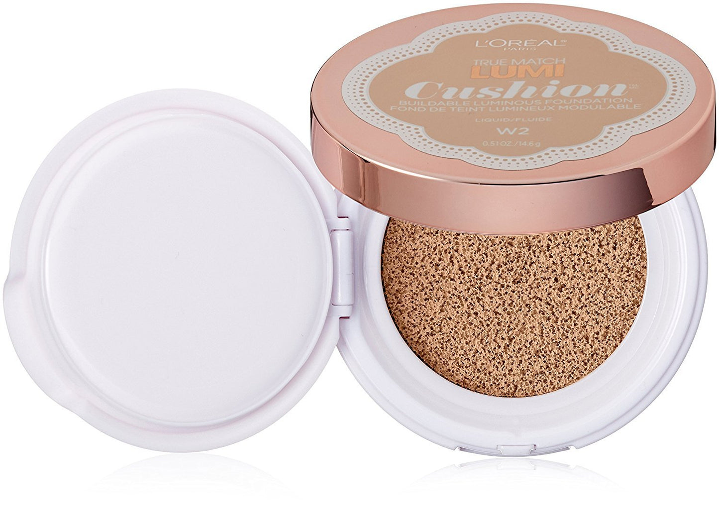 L'Oréal Paris True Match Lumi Cushion Foundation, W2 Light Ivory, 0.51 oz. Beauty & Personal Care L'Oreal Paris