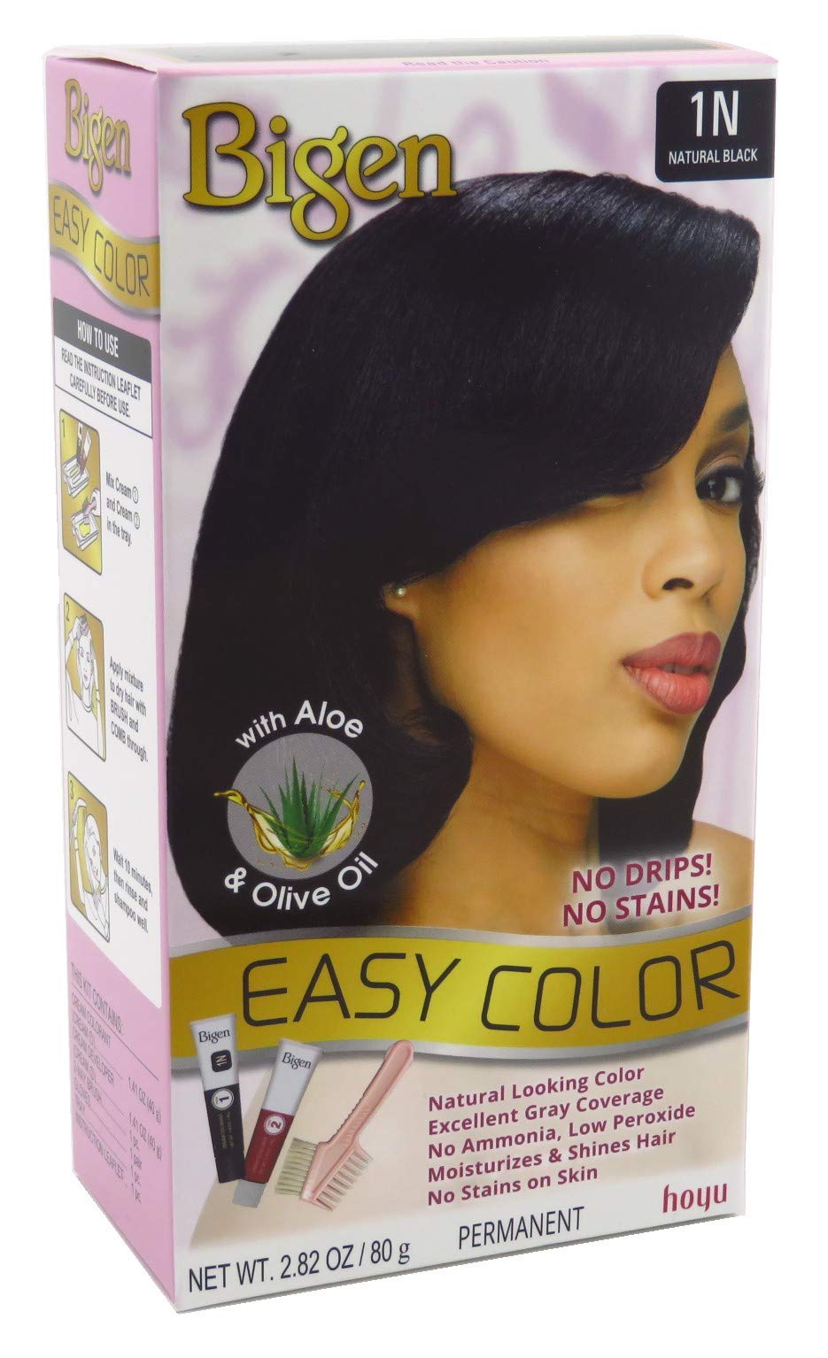 Bigen Easy Color #1N Natural Black 2.82 Ounce (2 Pack) Beauty & Personal Care Bigen