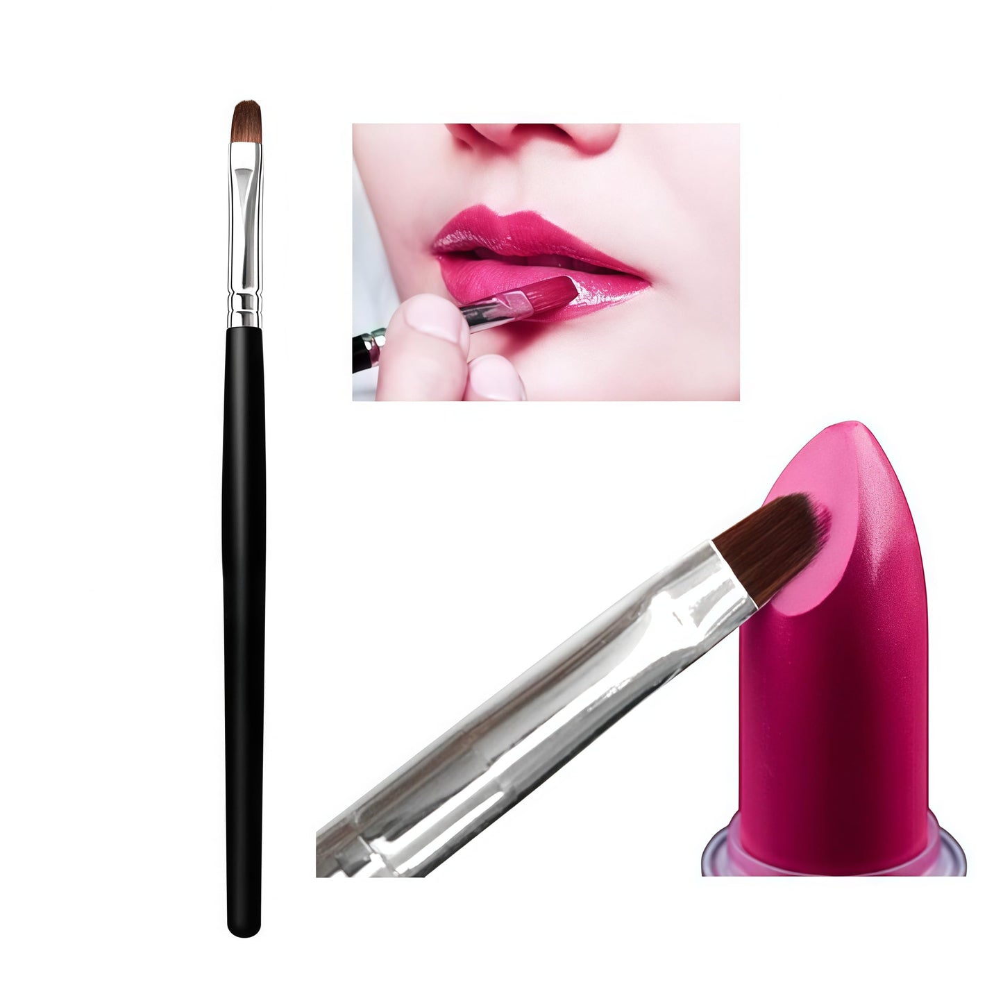 2 pcs Lip Brush Concealer Brushes ?Lipstick Gloss Brushes Applicators Eyeshadow Lip Liner Makeup Brush Cosmetics Make Up Tools, Small Make Up Brushes Beauty & Personal Care U-N
