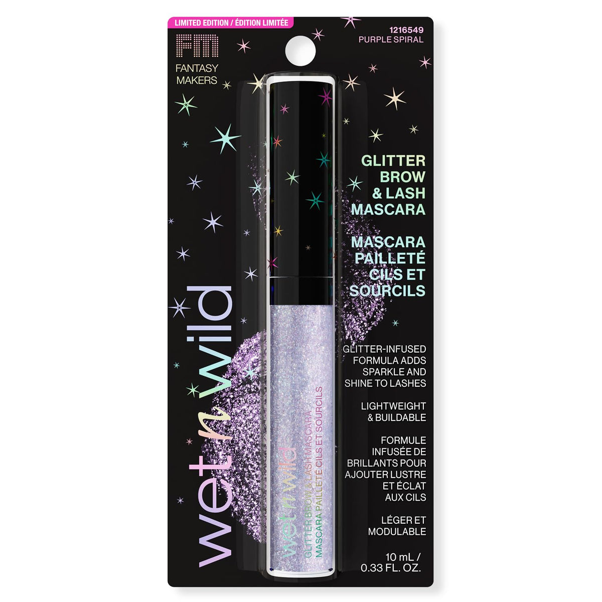 wet n wild Glitter Brow & Lash Mascara - Purple Spiral Beauty & Personal Care wet n wild