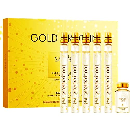 Silk Protein Thread Lifting Set, Collagen Serum for Face With Soluble Protein Silk & Nano Gold Essence, Absorbable Collagen Thread for Lifting, Smooth Beauty & Personal Care xinxinghualing