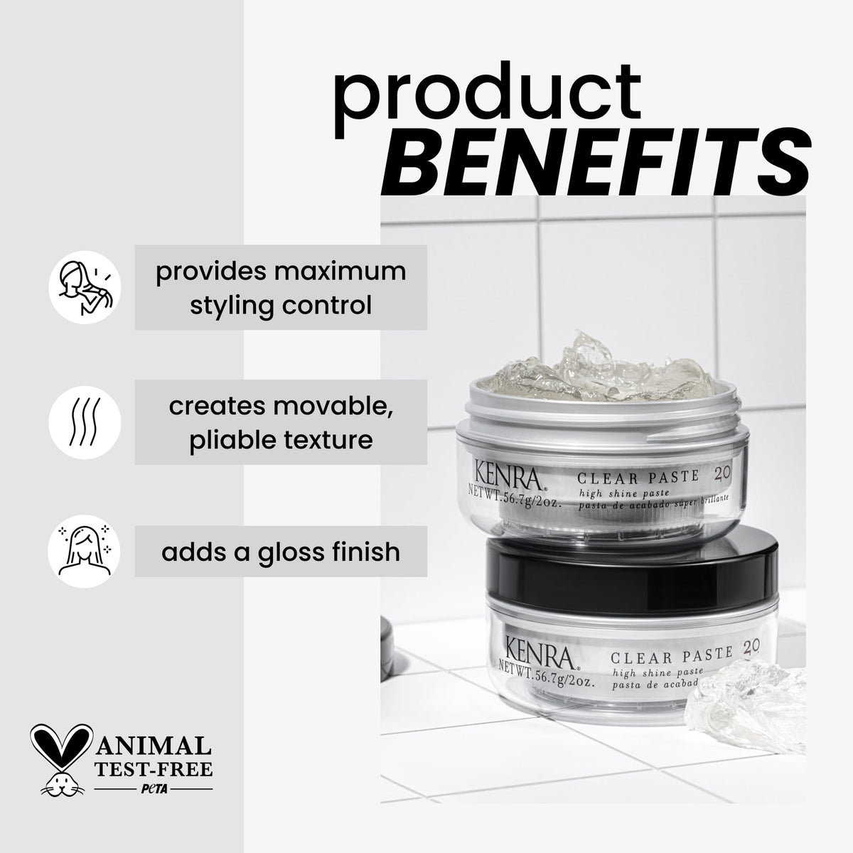 Kenra Professional Clear Paste 20 | High Shine Styler | High Hold & Control | Texturizing | All Hair Types | 2 oz Beauty & Personal Care Kenra