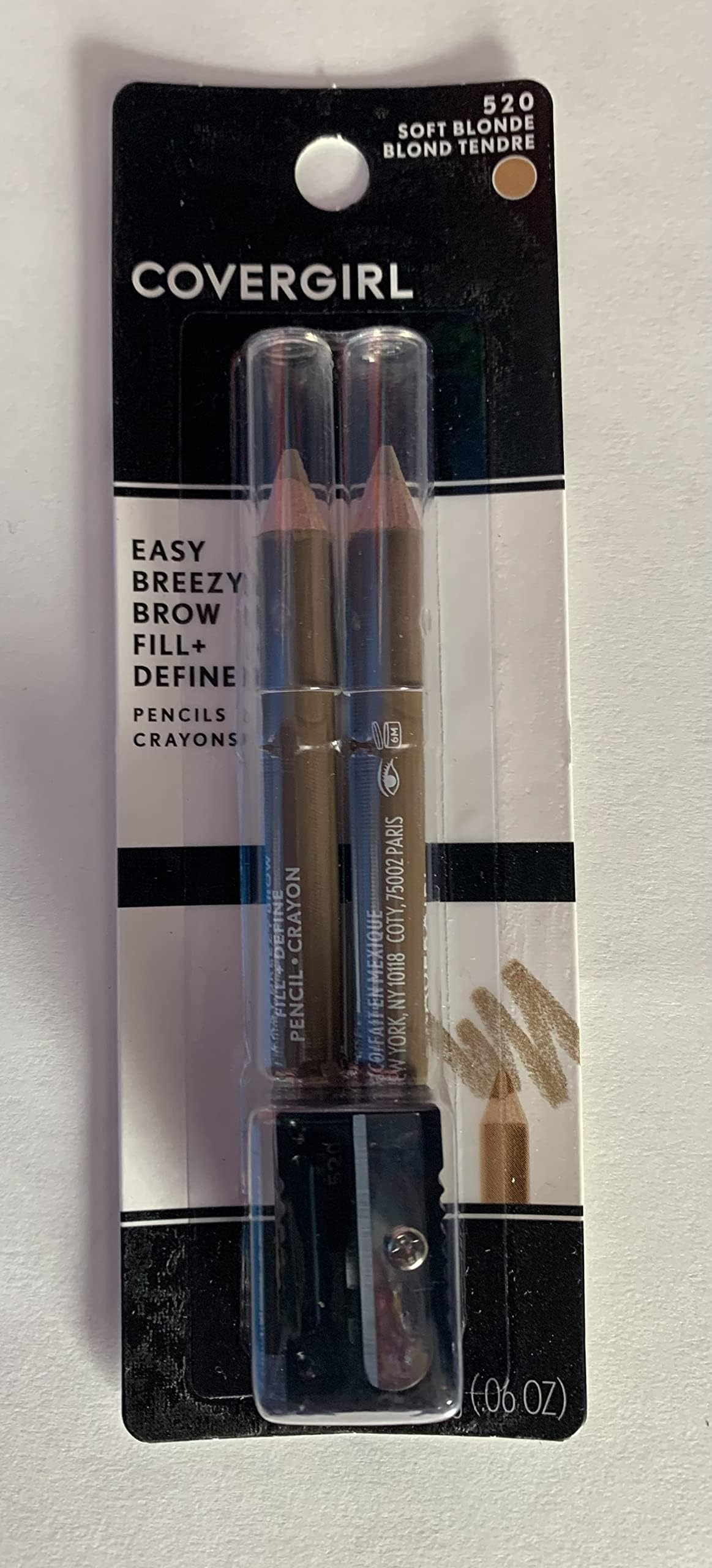Cover Girl Brow & Eye Makers Brow Shaper and Eyeliner, Soft Blonde #520-1 Ea