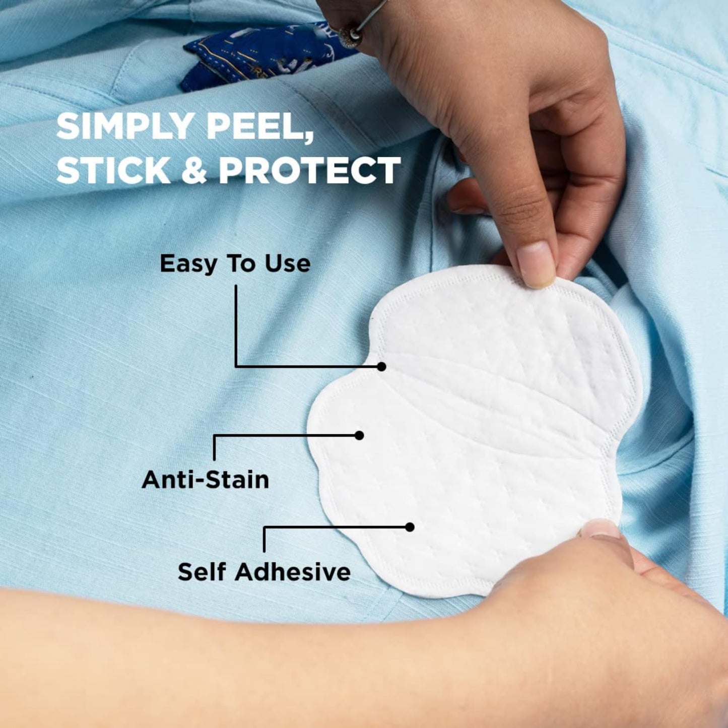 Pee Safe Underarm Sweat Pads for Women & Men, Ultra Thin Self Adhesive Armpit Shields, Breathable Leakproof Liners for Odor & Stain Protection, 14 Beauty and Personal Care Pee Safe