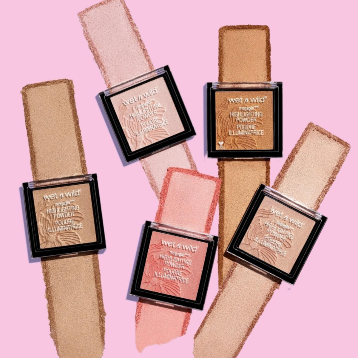 wet n wild MegaGlo Highlighting Powder, Highlighter Makeup, Shimmer Glow, Pink Rose Gold Bloom Time Beauty & Personal Care wet n wild