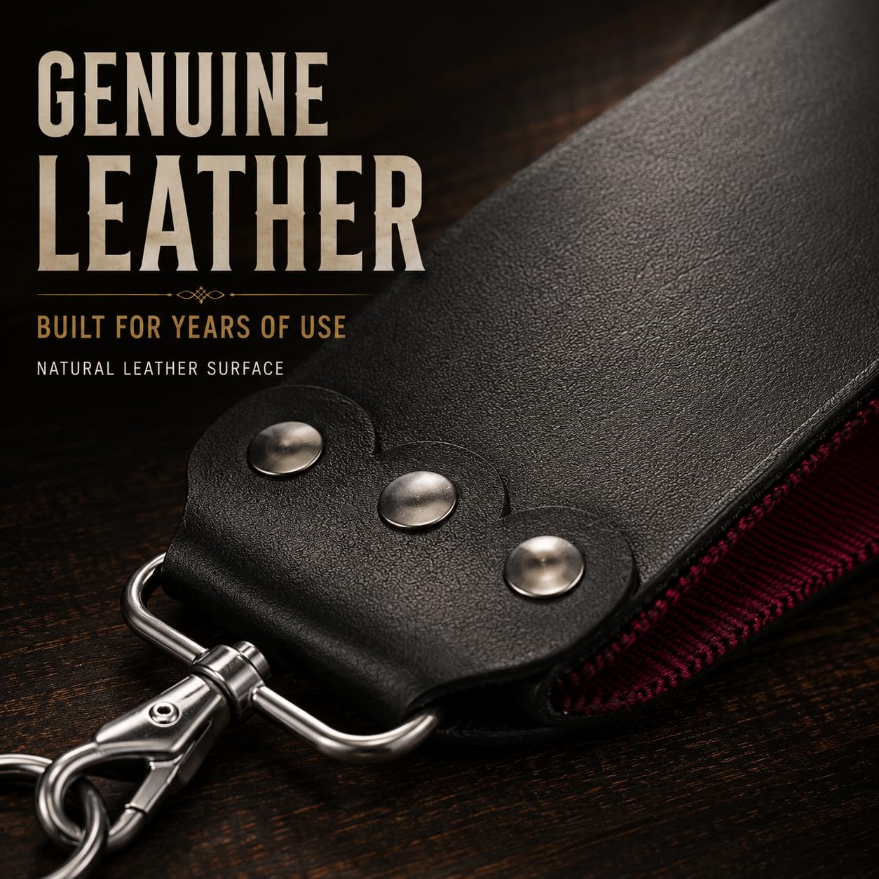 GENTS Professional 3? x 26? Straight Razor Strop - Premium Genuine Leather & Canvas Barber Strop with Stainless Steel Hook - Traditional Wet Shaving Beauty and Personal Care G.B.S