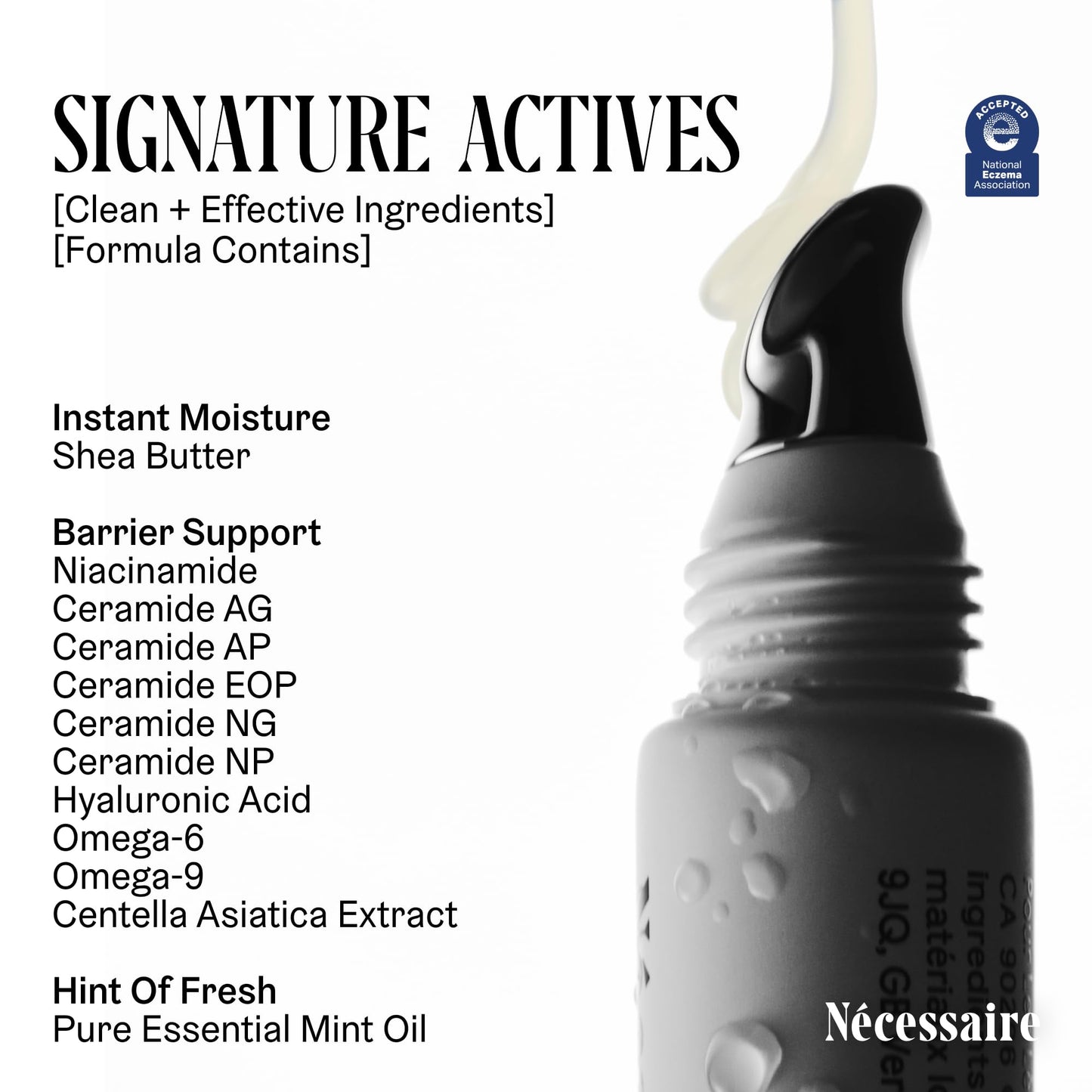 Nécessaire The Lip Balm - Hydrating Hyaluronic Acid Lip Balm for Women and Men, Mint Oil with Niacinamide + Essential Ceramides. Non-Comedogenic Lip Beauty and Personal Care Nécessaire