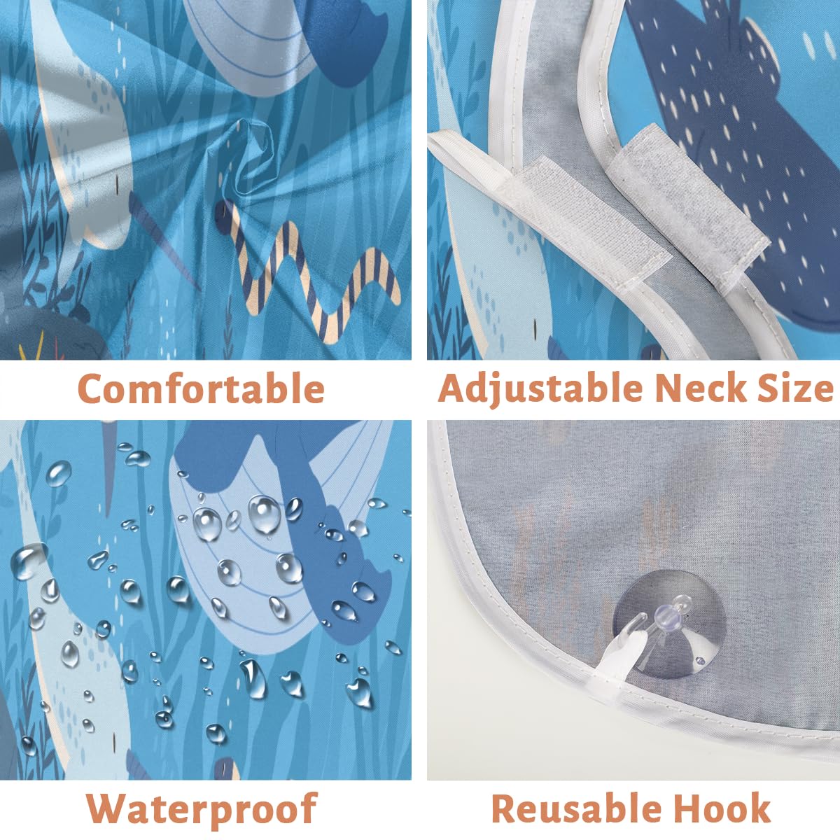 Hsnar Ocean Animal Cute Beard Apron Gifts for Men Beard Trimming Catcher Bib Non-Stick Beard Cape for Shaving and Trimming Beauty and Personal Care Hsnar