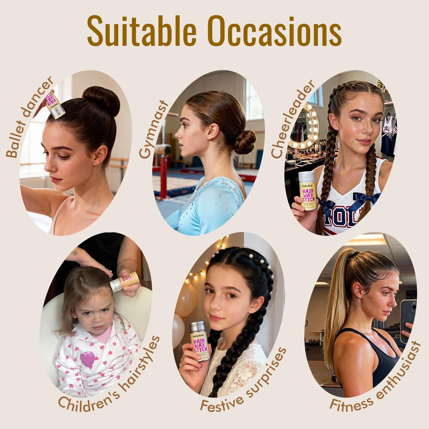 Dolahair Hair Wax Stick for Flyaways, Smoothing, and Slick Back - Hair Pomade for Women and Kids (2 Pack) Beauty & Personal Care Dolahair